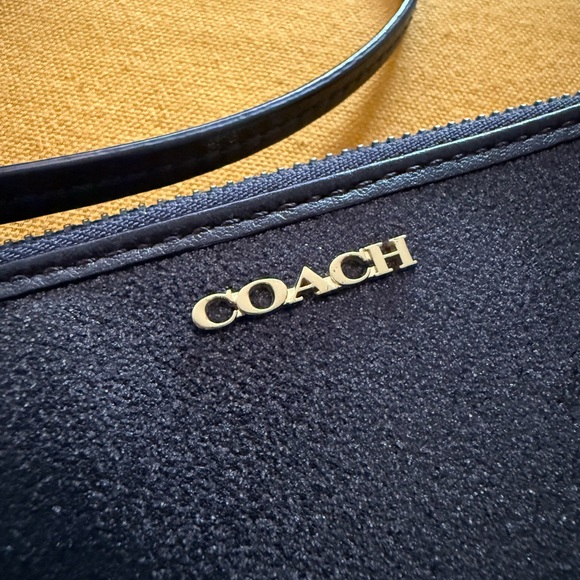 Coach Glitter Sparkle Wristlet Wallet Black - Picture 12 of 13